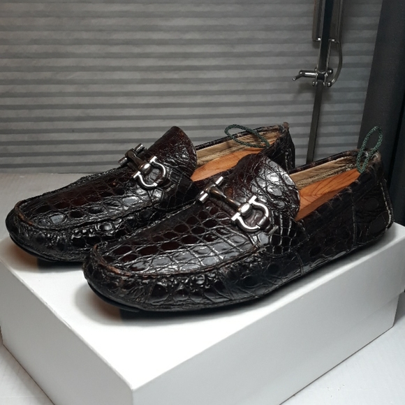 COPY - Salvatore Ferragamo brown crocodile Parigi loafers main image 10